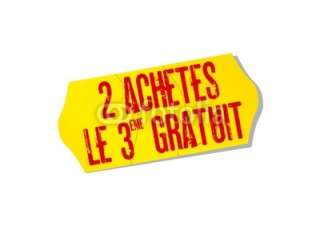 achetés le 3ème gratuit