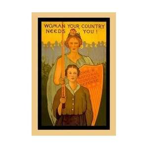  Women your Country Needs You 28x42 Giclee on Canvas