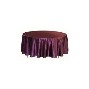 Wholesale wedding Satin 108 Round Tablecloth   Plum 