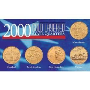  2000 Gold Layered State Quarters Toys & Games