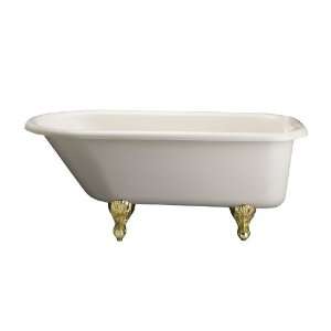 Barclay ADTR60 BQ PB Outside Bisque 60 Acrylic Double Roll Top Tub wi