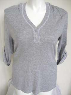 NWT Just My Size JMS Hooded 3/4 Sleeve Henley  3X Gray  