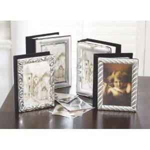  Set of 4 Silver Plated Finish Embossed Photo Albums Arts 