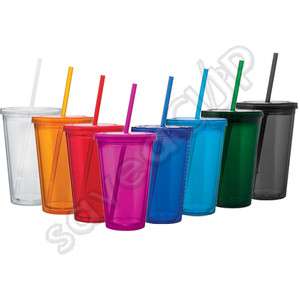 WHOLESALE LOTS INSULATED ACRYLIC TUMBLERS CUPS 16 OZ  