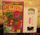 BARNEY ABCS & 123S Vhs Video Actimates~Rare CLAMSHELL
