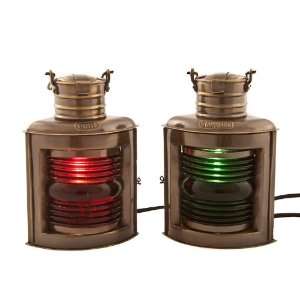  Antique Brass Port and Starboard Electric Lantern 10 