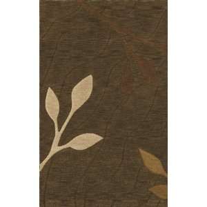   Leaf / Gold Dust / Linen Octagon Area Rug Furniture & Decor