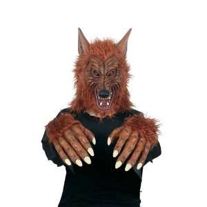  Brown Wolf Mask Hands Toys & Games