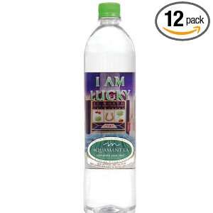 Aquamantra Spring Water   I Am Lucky, 16.9 Ounce (Pack of 12)