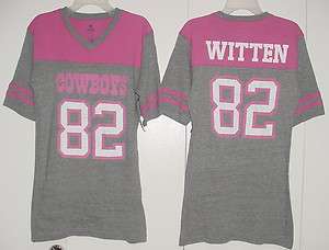 NWT JASON WITTEN 82 Made By Dallas Cowboys Fitted T SHIRT Jersey New 