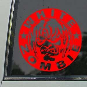 White Zombie Red Decal Metal Band Truck Window Red Sticker