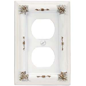   White   1 Duplex Outlet Wallplate   CLEARANCE SALE