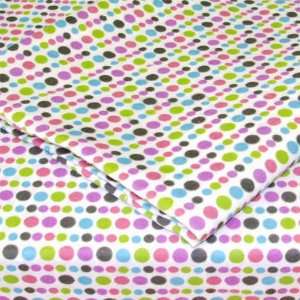  Multicolored Tiny Polka Dots Twin Single Bed Sheet Set 
