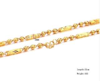 22 LONG REAL 18K YELLOW GOLD GP CHAIN SOLID FILL NECKLACE DL436 