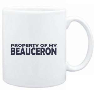  Mug White  PROPERTY OF MY Beauceron EMBROIDERY  Dogs 
