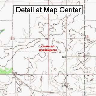   Topographic Quadrangle Map   Chatterton, Indiana (Folded/Waterproof