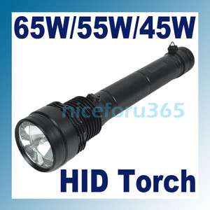65W/55W/45W 6000lm Rechargeable HID Xenon Flashlight Torch IP65 