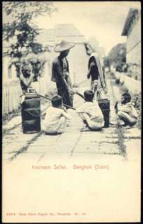 siam thailand, Native Icecream Street Seller (ca. 1899)  