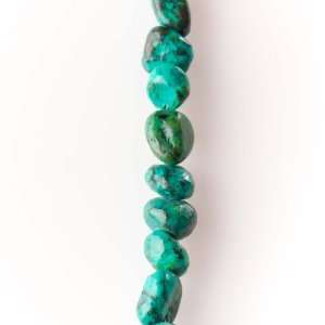  8x6mm African Turquoise Small Nuggets Beads   16 Inch 
