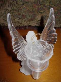 Frosted Faux Glass Angel Vase Christmas Tree Ornaments  