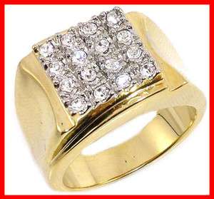4ct top graded CZ mens table Ring sz 9  