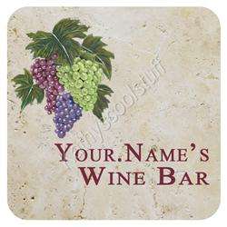 WINE BAR   GRAPE MOTIF IRISH #1   BROWN