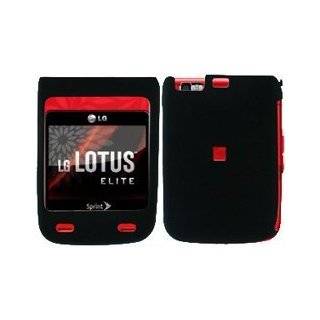  LG Lotus Elite LX610 Black Rubber Feel Hard Case Cover w 