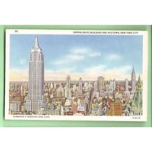  Postcard Sky view Empire State Building NYC Everything 