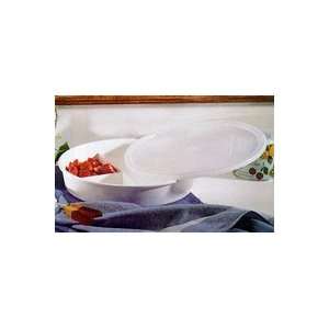  HIGH SIDED DIVIDED DISH,10 WHITE POLYESTER Health 
