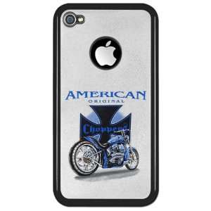   Clear Case Black American Original Choppers Iron Cross and Motorcycle