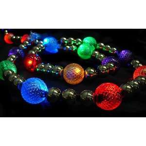com GKI 6 Lighted LED Multi Color Beaded Christmas Garland 20 Lights 