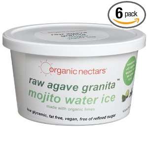 Organic Nectars Raw Agave Granita, Mojito Water Ice, 8 Ounce Cups 