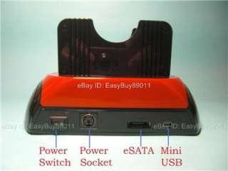 DUAL slot IDE SATA HDD USB eSATA Dock Windows 7  