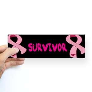  Survivor Sticker Bumper Breast cancer Bumper Sticker by 