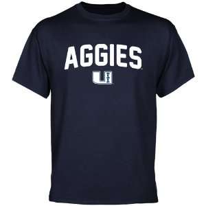  NCAA Utah State Aggies Mascot Logo T Shirt   Navy Blue 