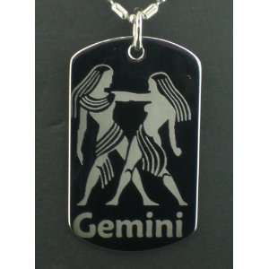  Zodiac Star Gemini Dogtag Pendant Necklace Everything 