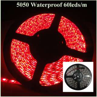 5M 5050 SMD Waterproof Red 300 LED Strip Light 12V DIY  