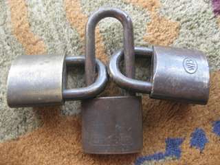 Vintage Brass W B WB Wilson Bohannan Corbin Padlock lock no keyS 