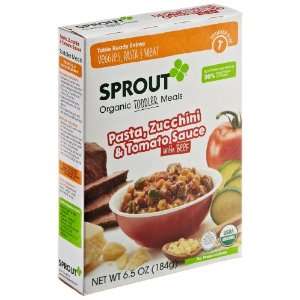 Sprout Organic Toddler Meal Pasta, Zucchini and Tomato Sauce with Beef 