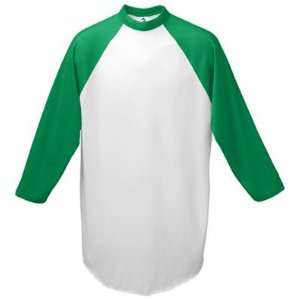  Athletic Wear Baseball Jersey WHITE/ KELLY GREEN AM