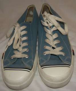 Vintage Light Blue Pro Keds Sneakers Shoes Mens 9.5 Canvas  