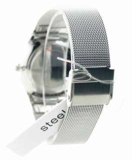   stainless steel watch all stainless steel case and band dressy silver