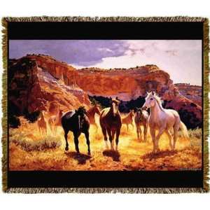  Horse Canyon Tapestry Throw MS 4637TU3