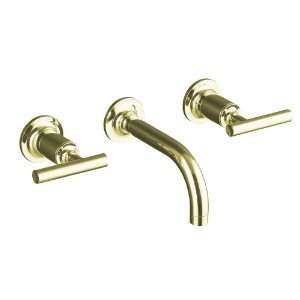   Angle Spout and Lever Handles, Valve Not Included, Vibrant French Gold