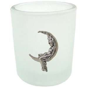 GLASS VOTIVE HLDR 3in. FR  LADY MOON