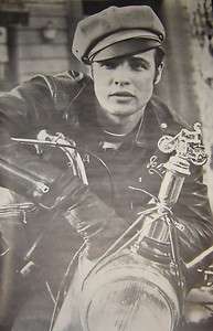   Vintage 1960s~MARLON BRANDO~The Wild One~ Motorcycle Triumph Poster