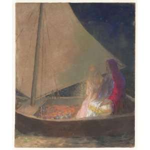   paintings   Odilon Redon   24 x 28 inches   The Barque