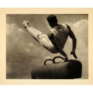  1936 Olympics Male Gymnast Athlete Pommel Horse Gymnastics 