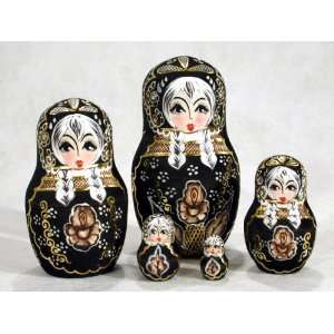  Deluxe Woodburned Nesting Doll 5pc./6 Toys & Games