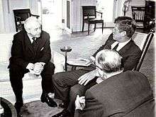 Kennedy with (then) future Australian Prime Minister Harold Holt in 